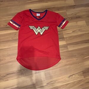 Red Wonder Woman Jersey Top